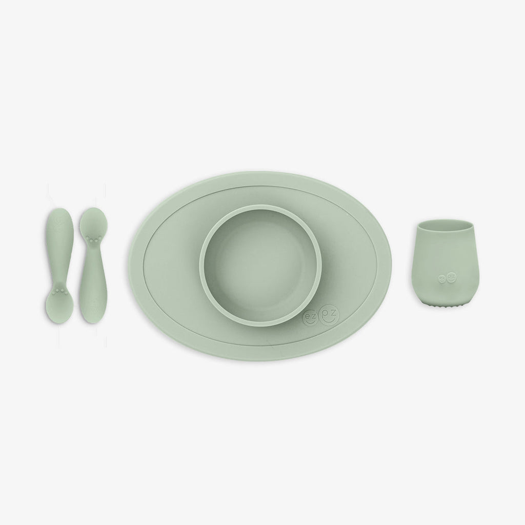 ezpz First Food Feeding Set of 6 Sage Age- 3 Months & Above