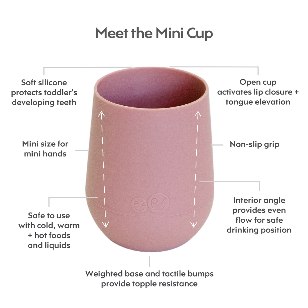 ezpz Mini Cup & Straw Training System Blush Age- 3 Months & Above