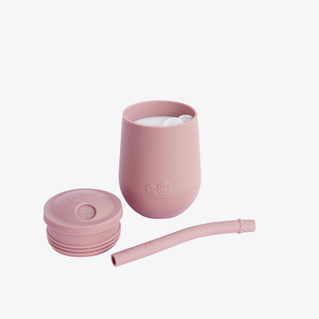 ezpz Mini Cup & Straw Training System Blush Age- 3 Months & Above