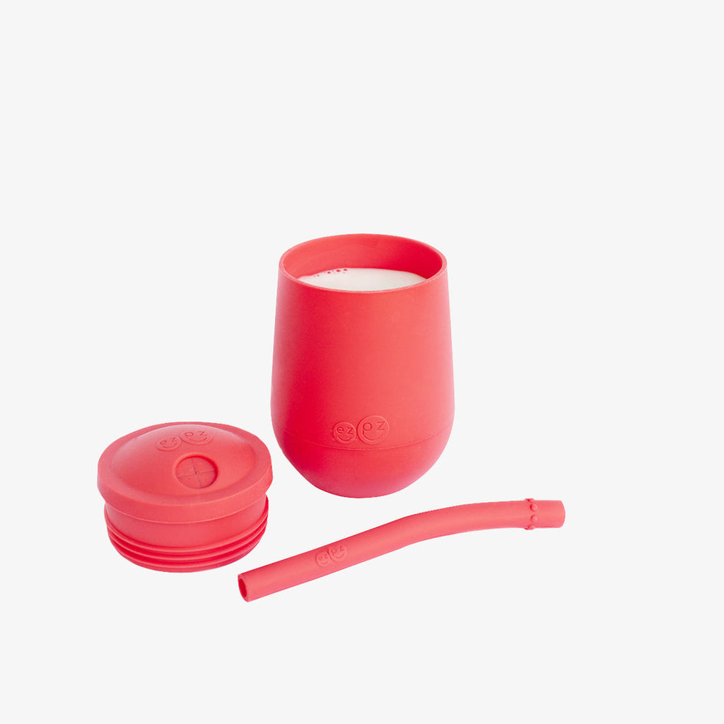 ezpz Mini Cup & Straw Training System Coral Age- 3 Months & Above