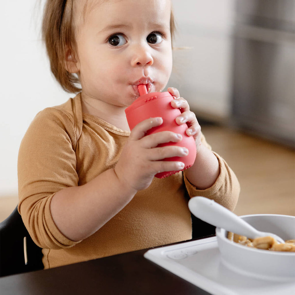 ezpz Mini Cup & Straw Training System Coral Age- 3 Months & Above