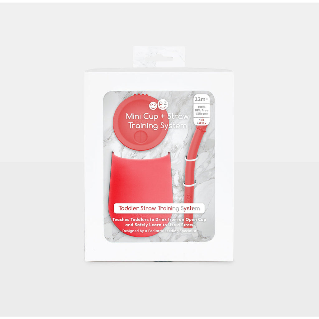 ezpz Mini Cup & Straw Training System Coral Age- 3 Months & Above