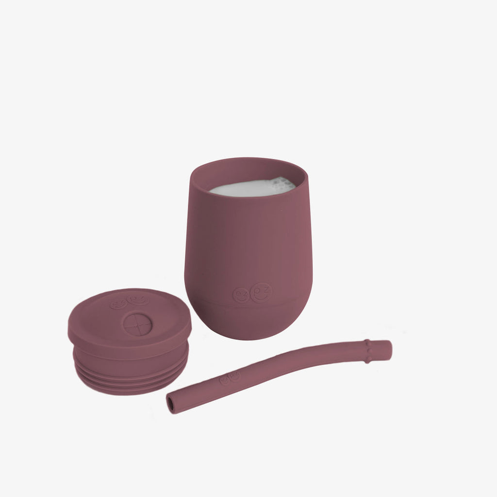ezpz Mini Cup & Straw Training System Mauve Age- 3 Months & Above