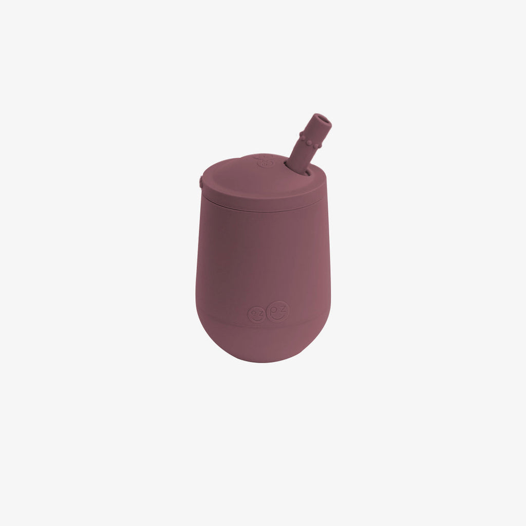 ezpz Mini Cup & Straw Training System Mauve Age- 3 Months & Above