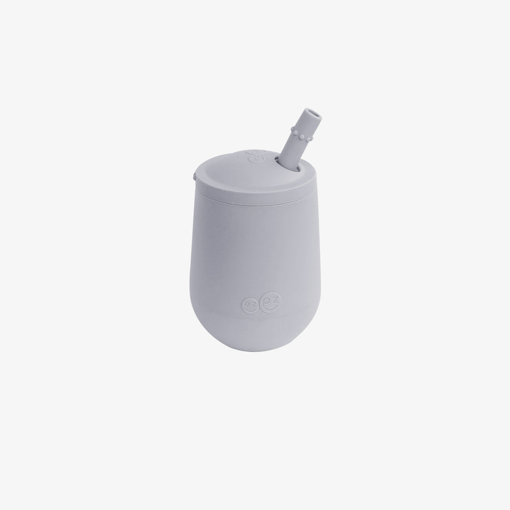 ezpz Mini Cup & Straw Training System Pewter Age- 3 Months & Above