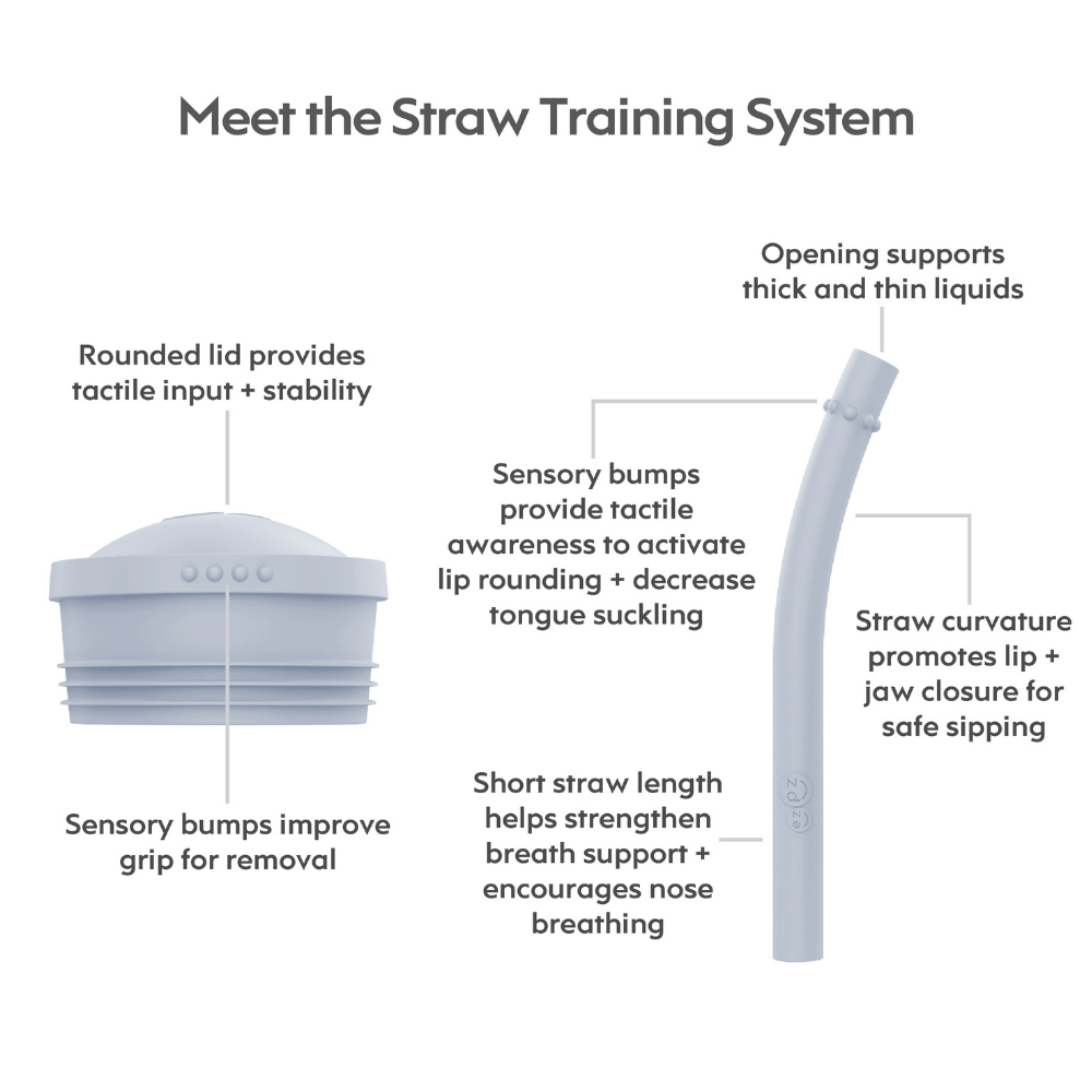ezpz Mini Cup & Straw Training System Pewter Age- 3 Months & Above