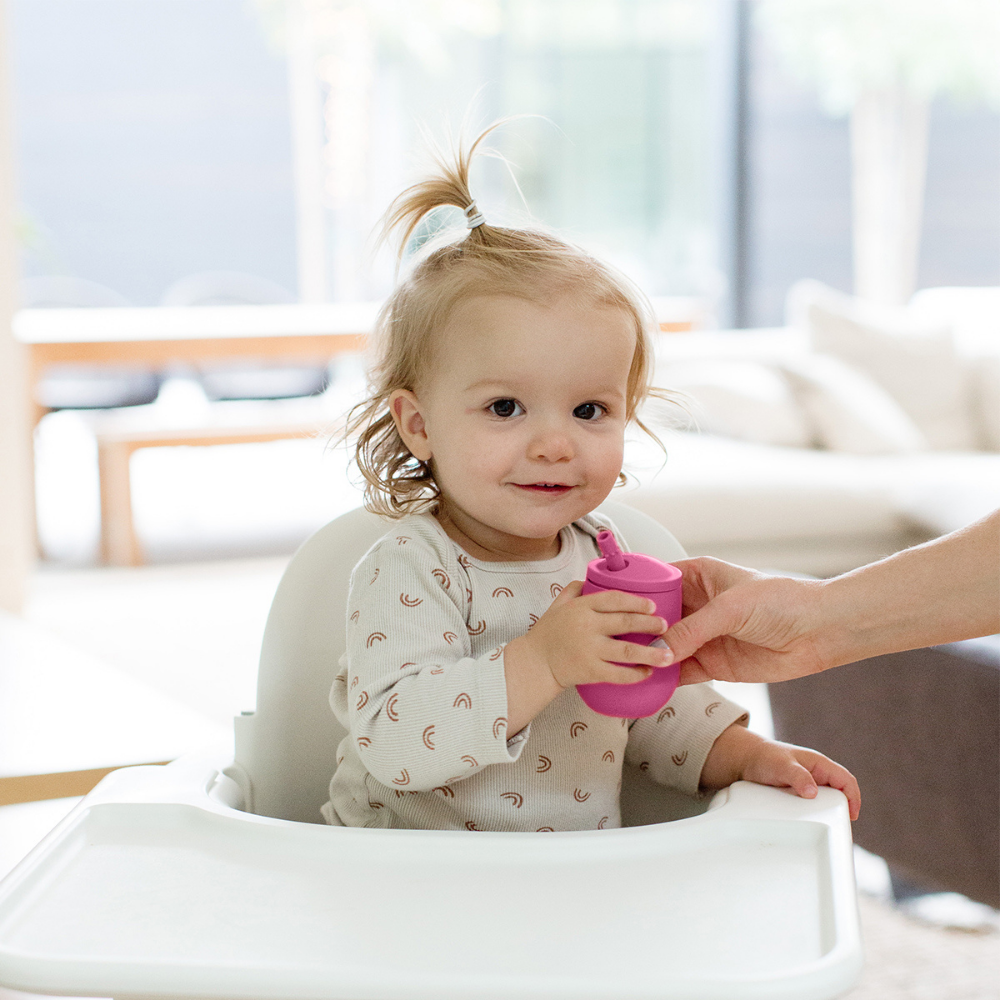 ezpz Mini Cup & Straw Training System Pink Age- 3 Months & Above