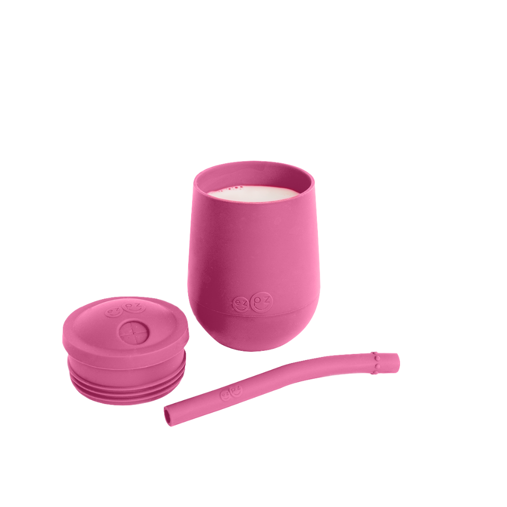 ezpz Mini Cup & Straw Training System Pink Age- 3 Months & Above