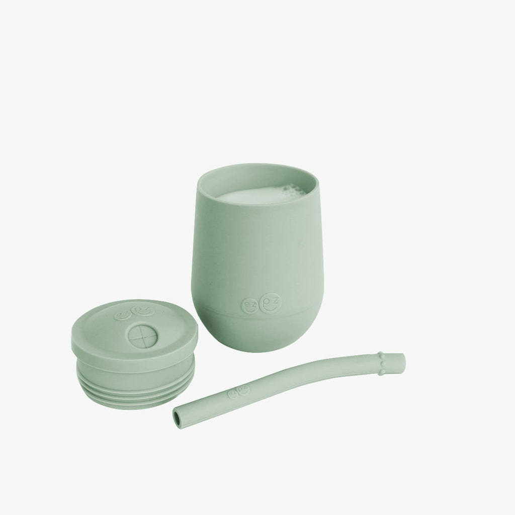 ezpz Mini Cup & Straw Training System Sage Age- 3 Months & Above