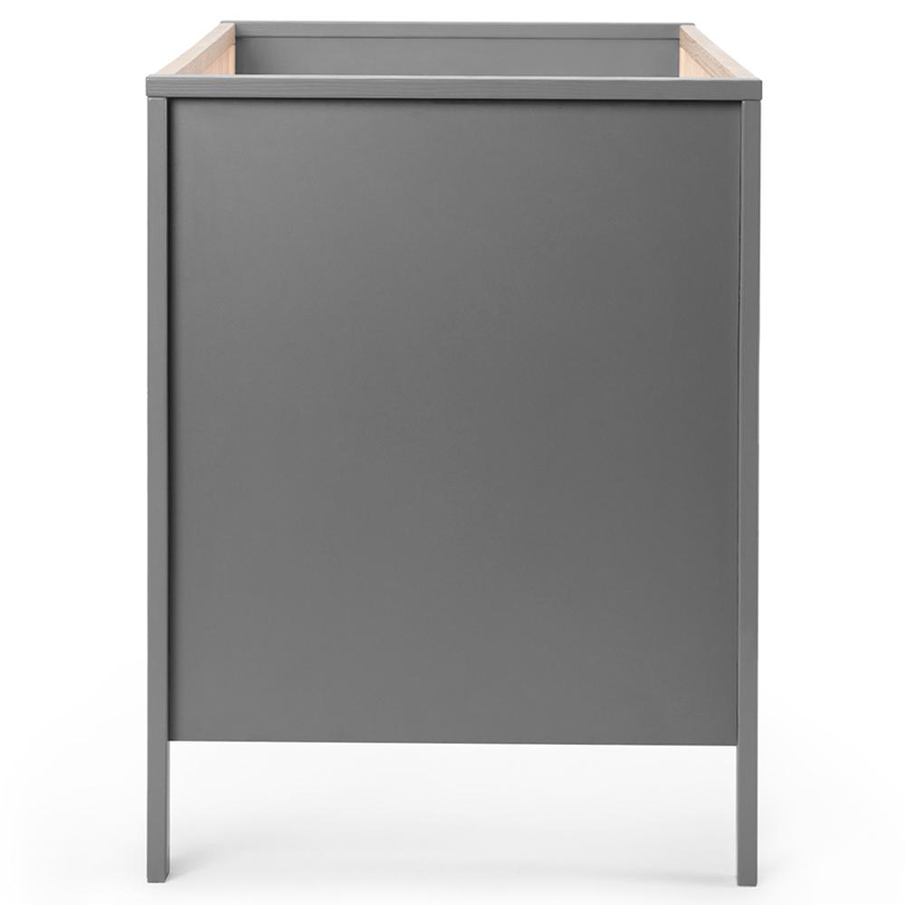 Kinderkraft Baby Wooden Cot Mia Guardrail + Mattress Grey Age 0Y+