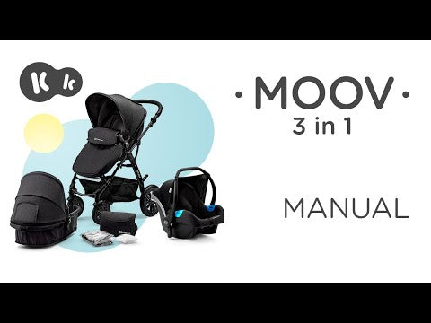 Kinderkraft Moov 3-in-1 Travel System Grey Age- Newborn and Above (Holds upto 22kgs