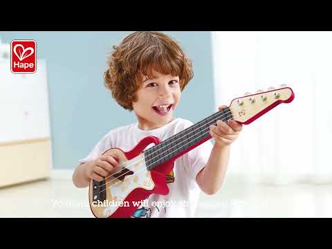 Hape Learn With Lights Ukulele Guitar Red Age- 3 Years & Above