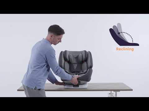 Nania One 360° Rotation Convertible Car Seat Grey Melange for Group Newborn+/1/2/3 Age-Newborn to 12 Years (Holds upto 36 Kgs)