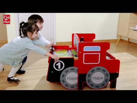 Hape Ride On & Foldable Engine Table Red Age- 3 Years & Above
