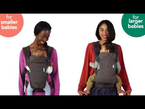 Infantino Flip 4-in-1 Light & Airy Convertible Carrier Grey Age- Newborn & Above (Holds from 3 kgs upto 14.5 Kgs)