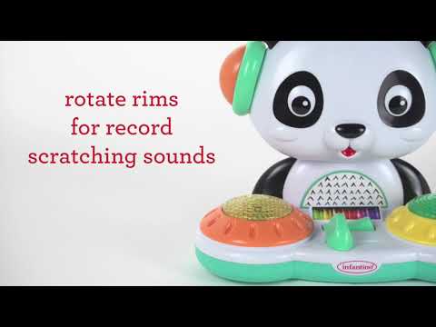 Infantino Spin & Slide DJ Panda Musical Toy Multicolor Age- 6 Months & Above