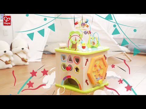 Hape Wooden Double Bubble Toy Multicolor Age-6 Months & Above