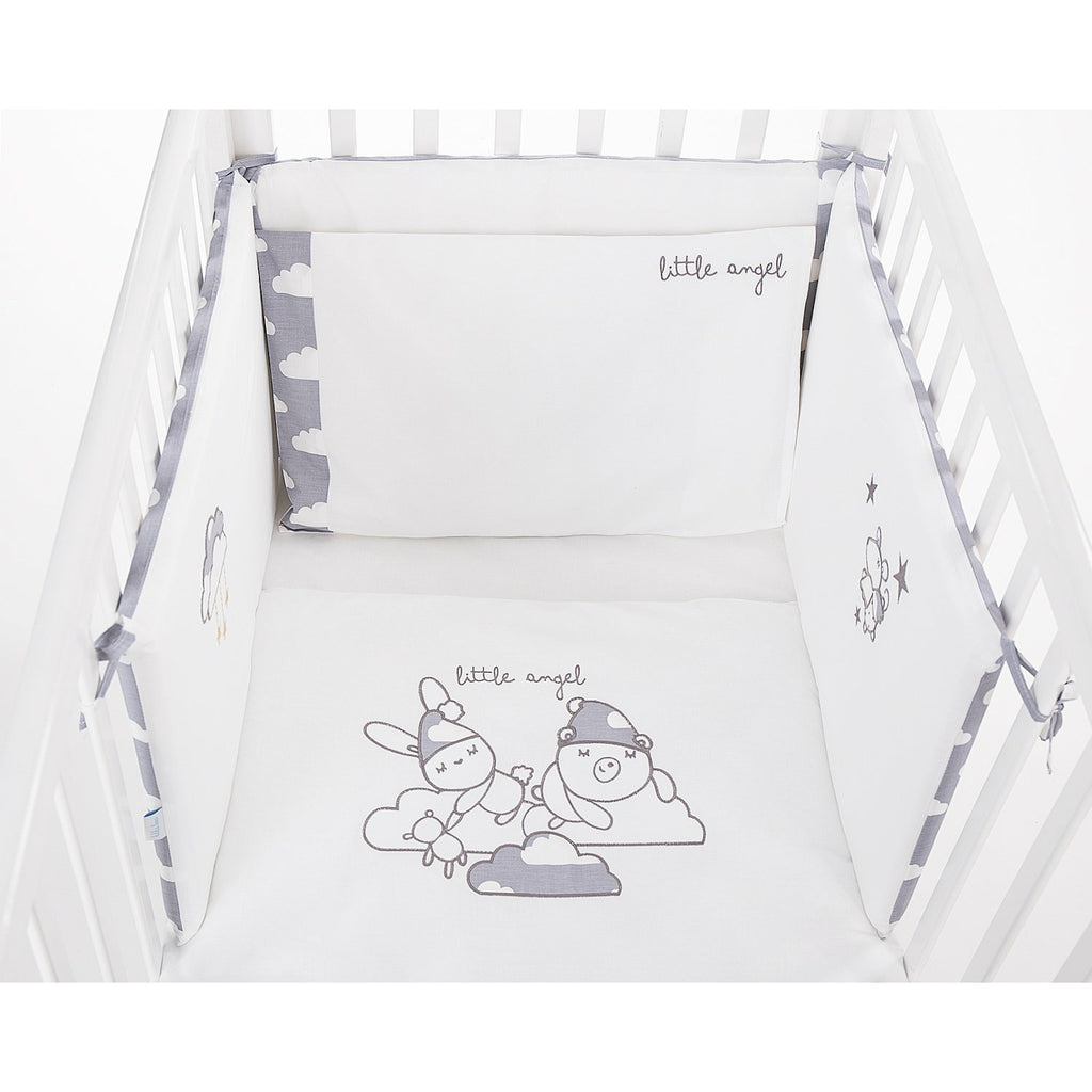 Kikkaboo Bedding Set 3 Pieces Eu Style 60*120 Embroidery Little Age 0-24M Unisex