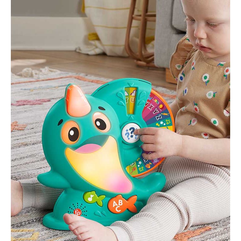 Fisher Price Linkamals Narwhal Learning Toy Blue Age-18 Months & Above