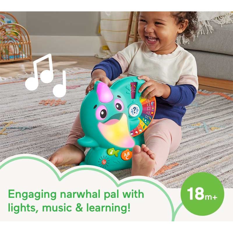 Fisher Price Linkamals Narwhal Learning Toy Blue Age-18 Months & Above