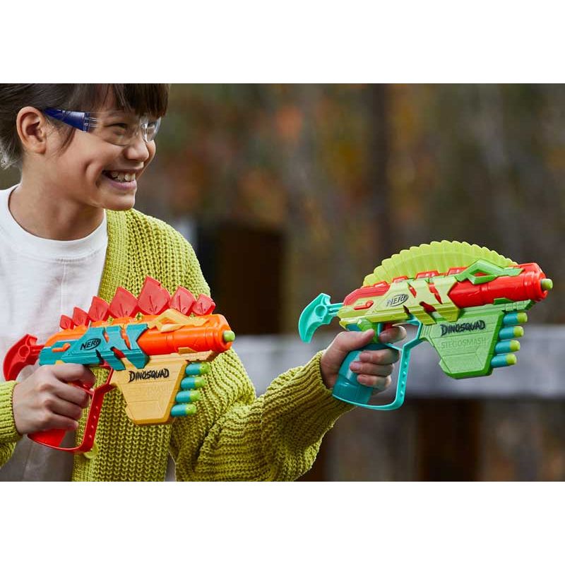 Nerf Dinosquad Stego-Duo Gun Age-8 Years & Above