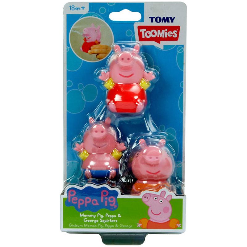 Peppa Pig Family Squirters Bath Toys Pack Of 3 Age-18 Months & Above