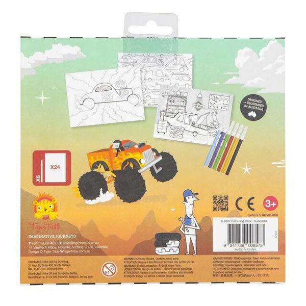 Tiger Tribe Colouring Pack - Supercars Age 3Y+